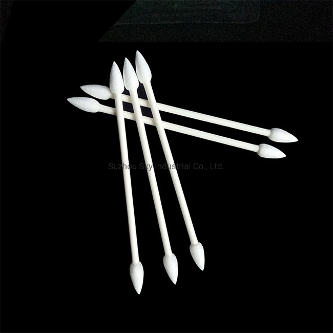 Cleanroom Industrial Double Pointed Head Cotton Swabs for Cleaning Electronic Parts