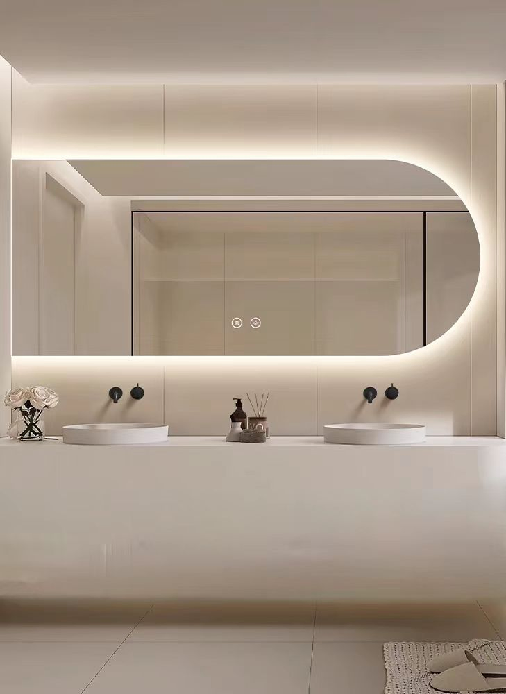 Elegant Bathroom Vanity Mirror with Anti-Fog and LED Lights