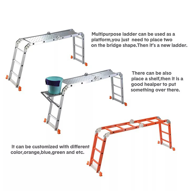 China Supplier Multi Function Aluminum Folding China Supplier Combination Adjustable Ladders Factory