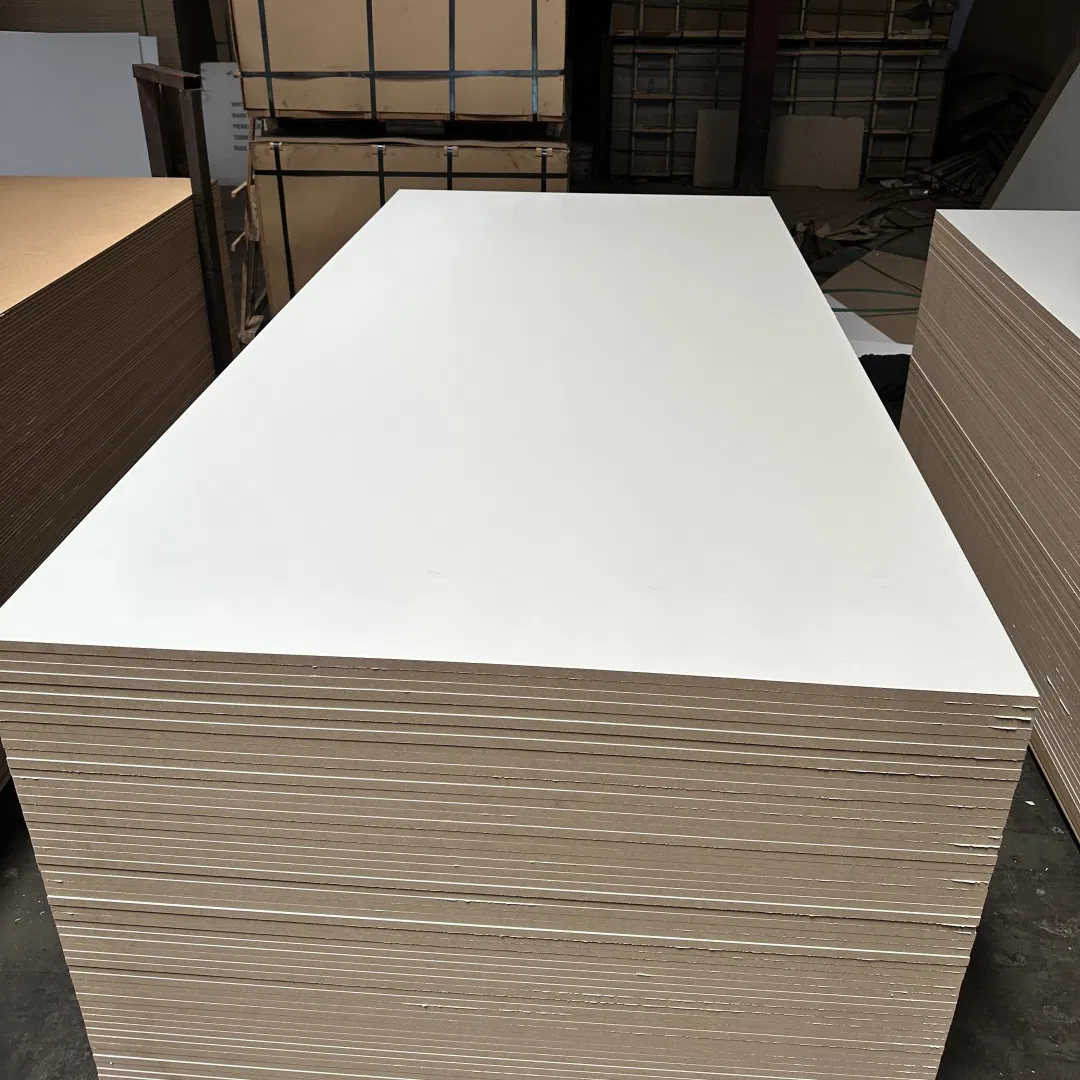 18mm White Color Laminated Melamine Faced MDF Sheet HDF Board for Furniture