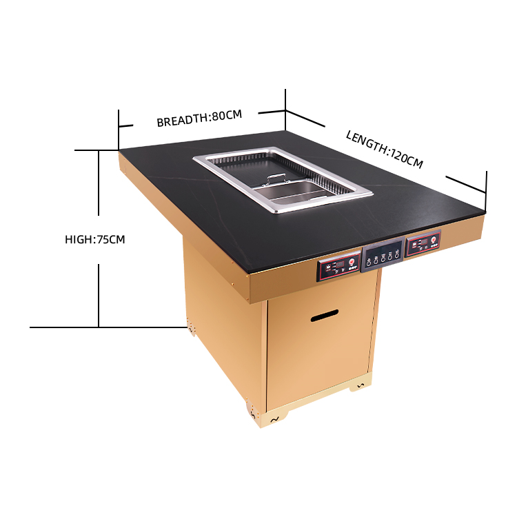 Стол для барбекю бездымный гриль ресторан столовая