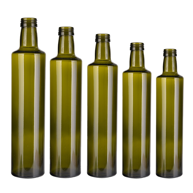 Wholesale Customization Dark Green Cooking Olive Oil Empty Glass Bottle
