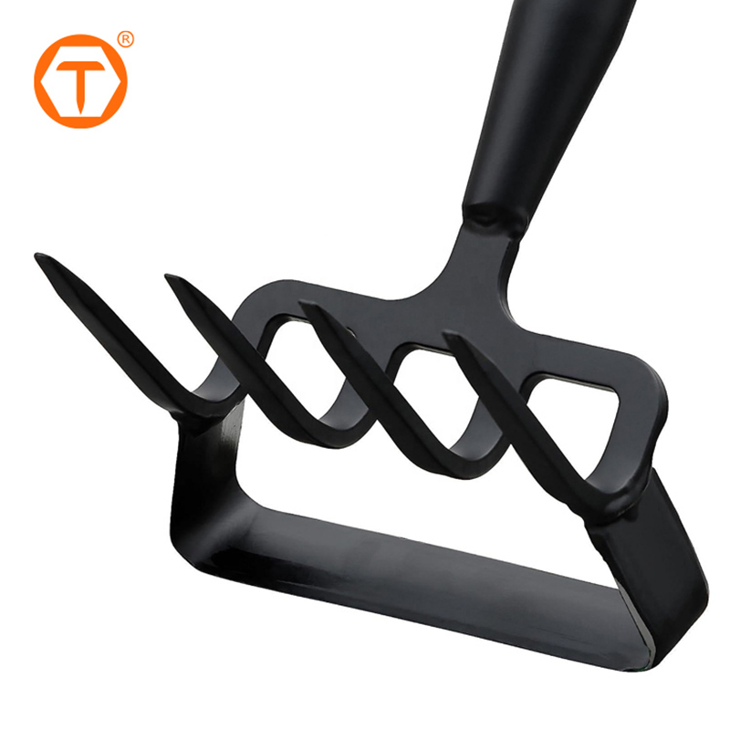 Heavy Duty Agricultural Tool Long Handle Scuffle Loop Hula Action Stirrup Garden Hoe Weeding Rake