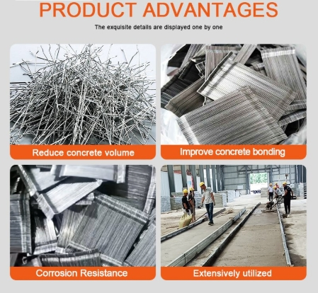 Loose Hooked End Glued Shape Steel Fiber for Concrete Reinforcement