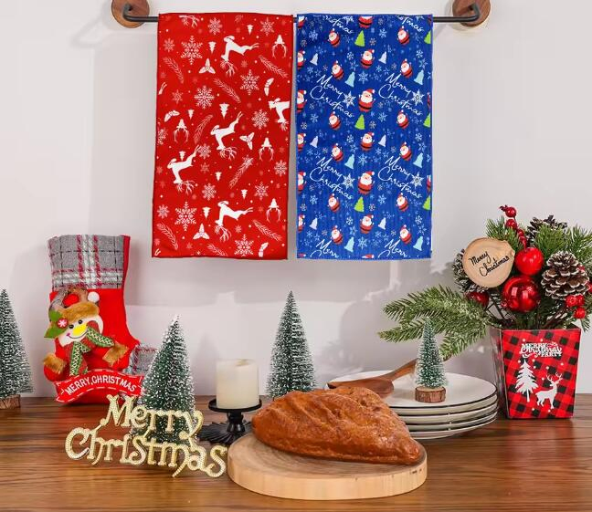 Custom Embroidered Cleaning Microfiber Kitchen Tea Towel