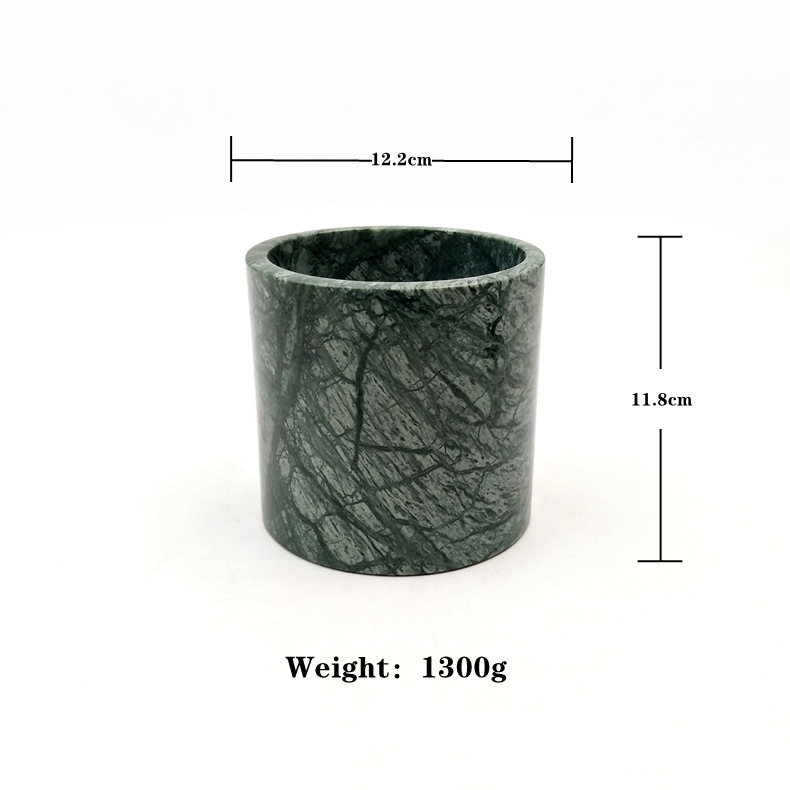 Classic Green Marble Ice Bucket Marble Wine Cooler Stone Beverage Cooler