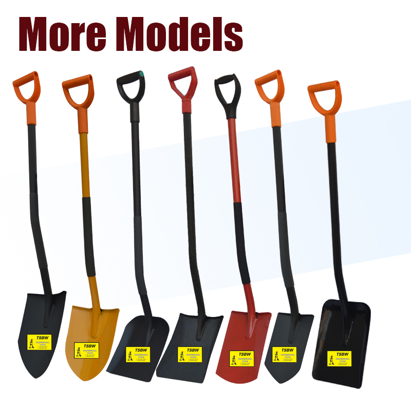 Garden Best Price Farming Digging Iron Metal Spade Head Steel Short Bent Handle Shovel