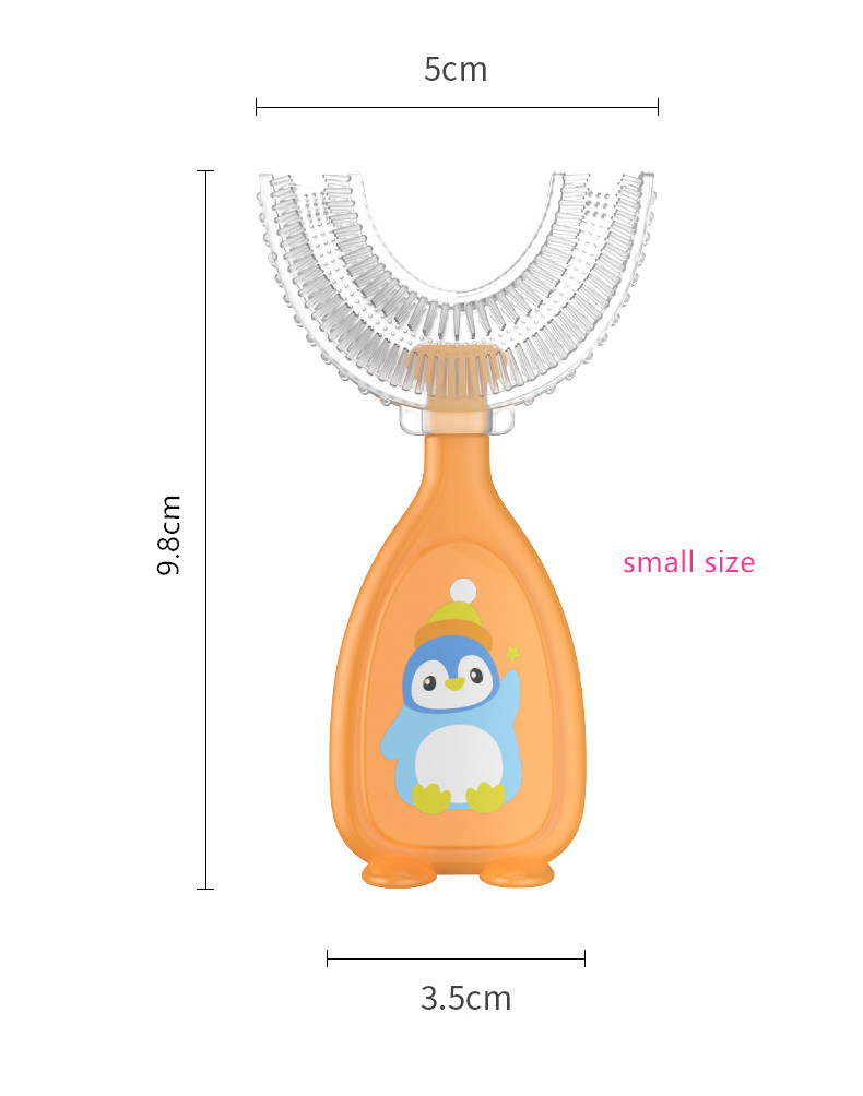 Gentle U-Shaped Silicone Toothbrush for Baby Oral Hygiene