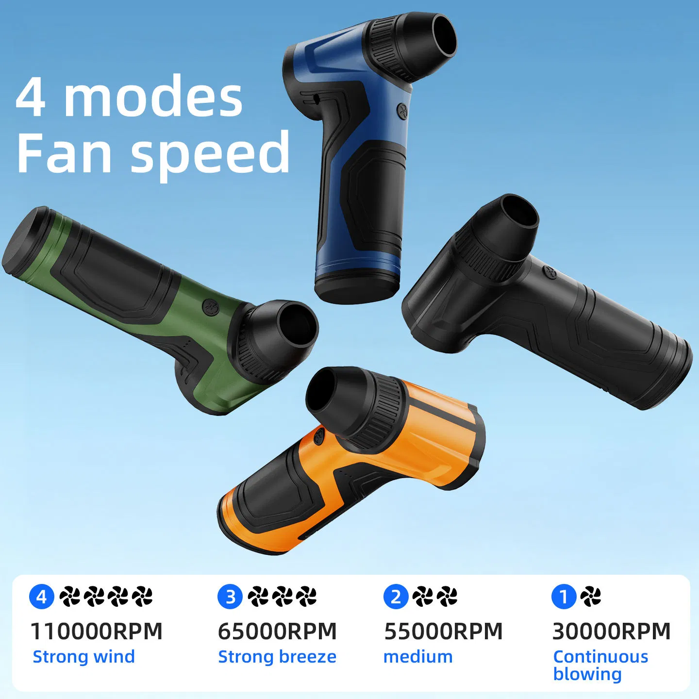 Portable Multi-Functional Multi-Nozzle Turbo Fan Camping Portable Powerful Turbo Fan