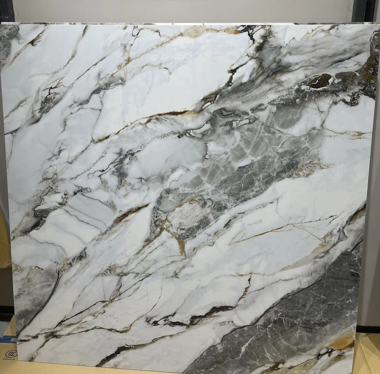 Керамическая плитка глянцевая мрамор 1200x1200 мм