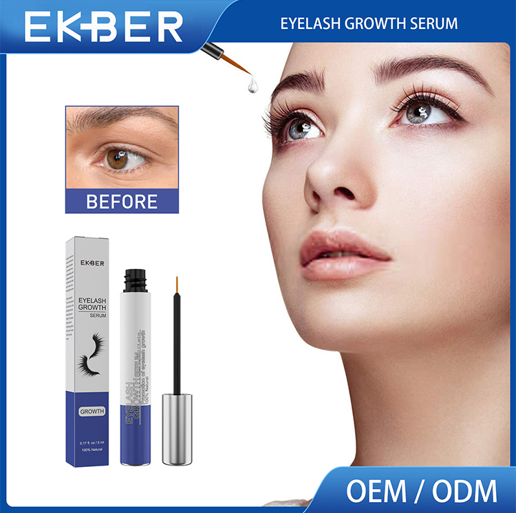 Private Label Eyelash Growth Enhancer Brow Serum with Biotin & Peptides for Long Thick Lashes and Eyebrows