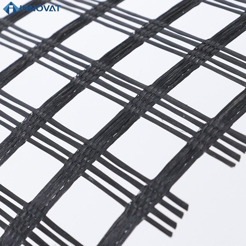 Yarn Textile Warp Knitting Fiberglass Geogrid Plastic Mesh