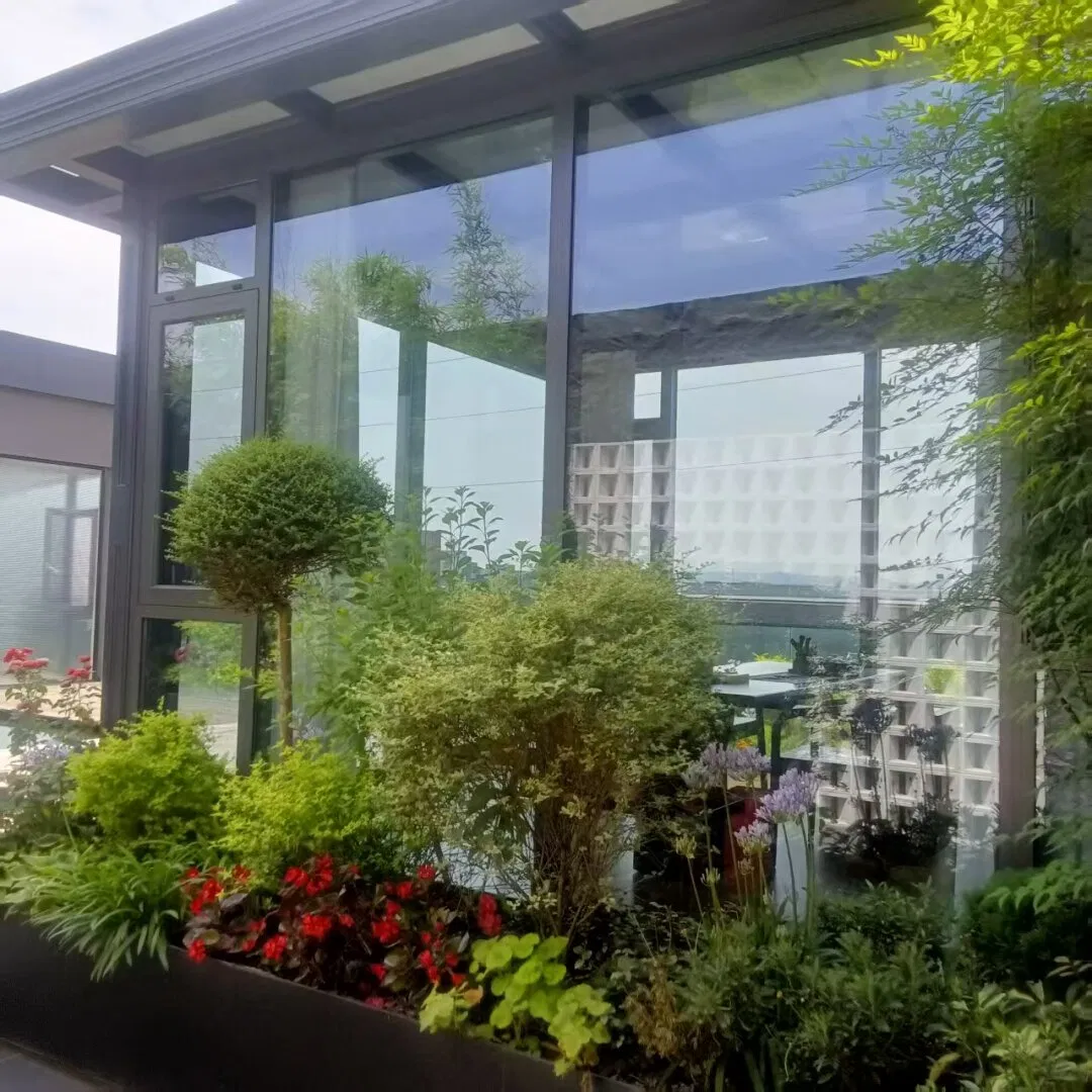 Prefab Aluminum Glass Outdoor Sunroom Aluminium Solarium Retractable Guangdong Top 10 Two Story All Season House Winter Garden Sunroom for Sale