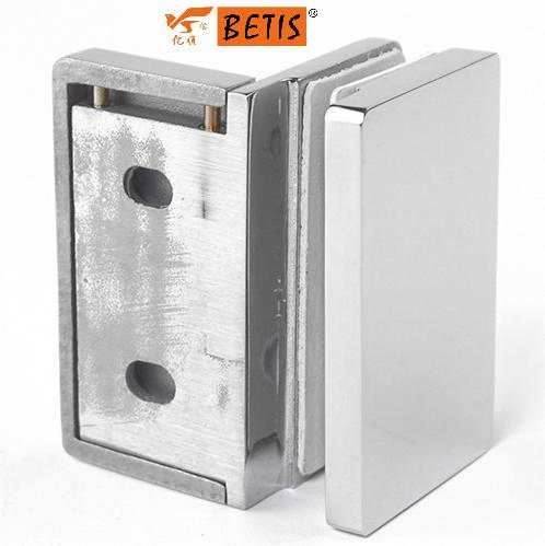 90 Degree Wall-Mount Clamp Bracket Retaining Clip Patch Fitting for Bathroom Shower Glass