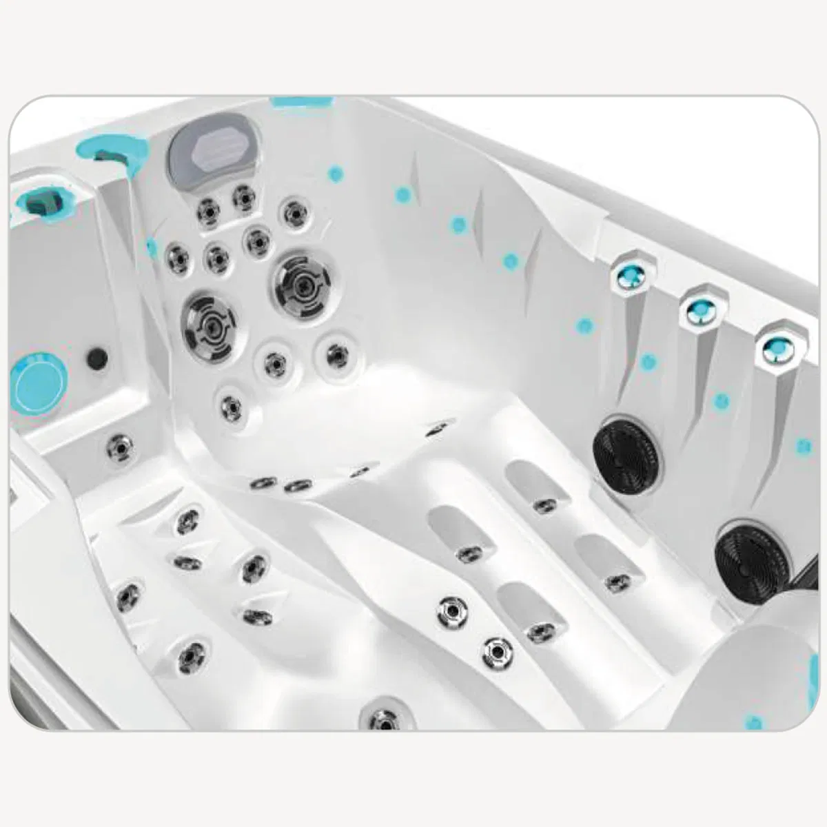 4-местный уличный джакузи SPA с гидромассажем