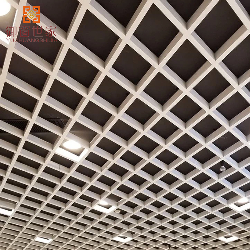 Artistic Decorative Open Cell Aluminum False Grid Tile Powder Coated Metal Ceilings