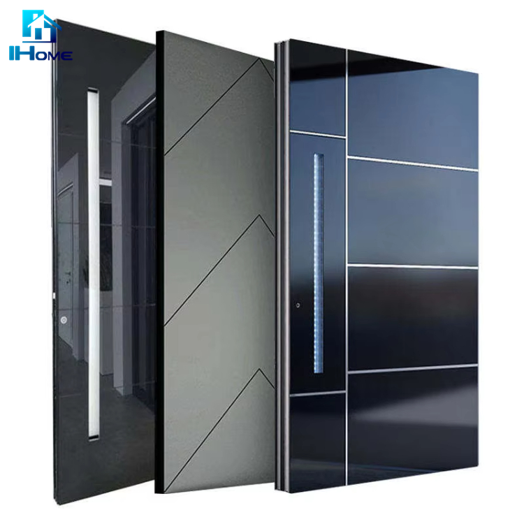 Entry Main Security Waterproor Aluminium Exterior Pivot Front Entrance Composite Wood Door