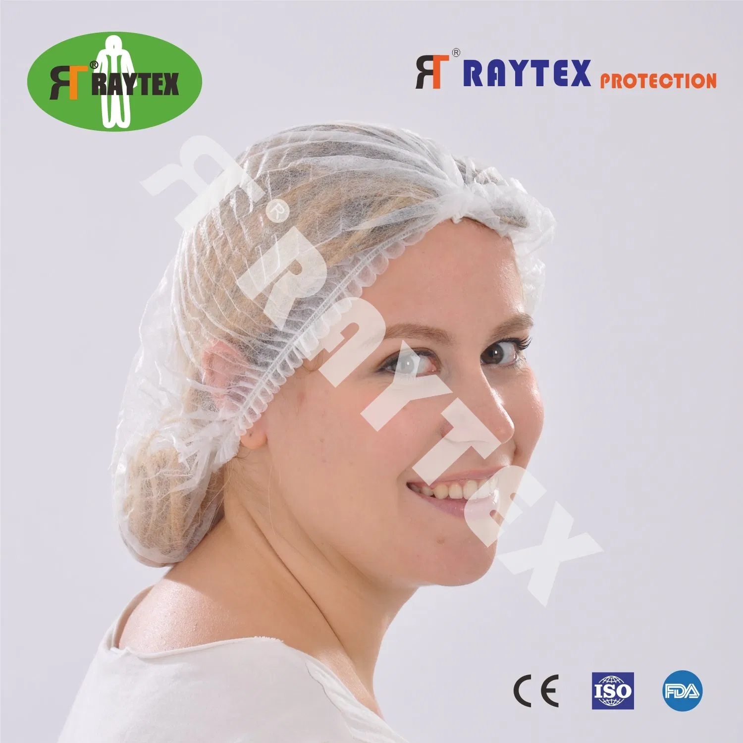 Disposable Protective Nonwoven Clip Round Mob Cap