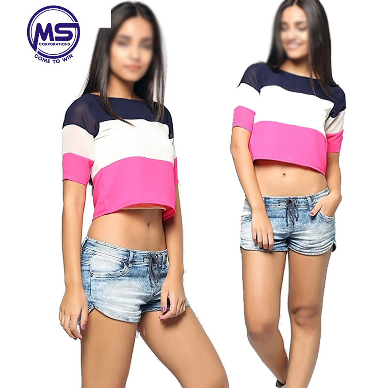 Топ женский укороченный длинный рукав однотонный летний