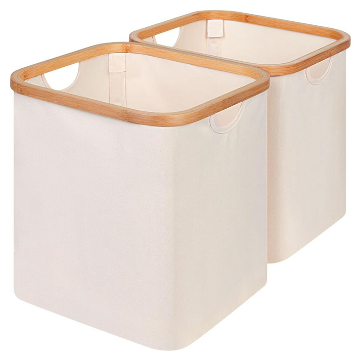 Foldable Laundry Storage Basket with Handles for Clothes Pantry Organization