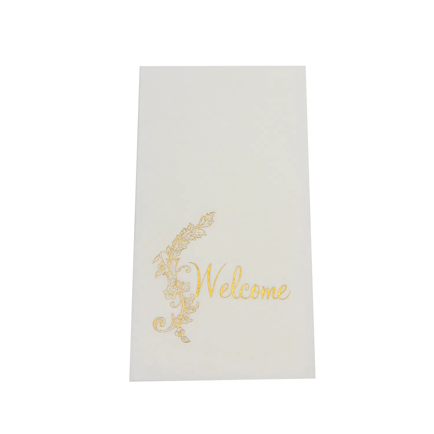 2-Ply 25*25cm Virgin Wood Pulp Napkin Ironed Silver Airlaid Cocktail Paper with Black Foil Print Customizable Logo Design