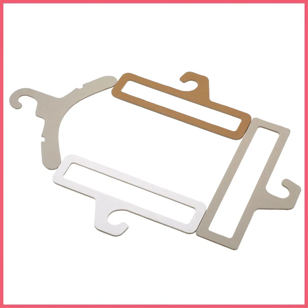 FSC Custom Printed Kraft Cardboard White Brown Gray Baby Adult Man Woman Paper Towel Sweaters Shirts Underwears Trousers Clothes Clothing Shop Display Hanger