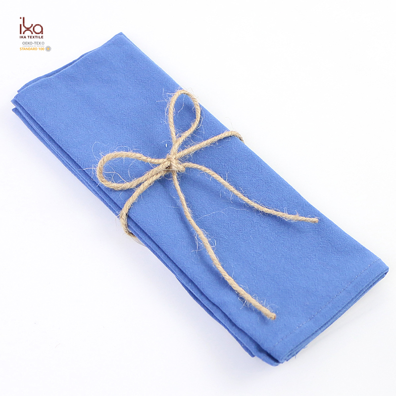 Square Solid Color Handmade Hemstitch Coffee Cloth Dining Restaurant Table Woven Custom Cotton Placemat