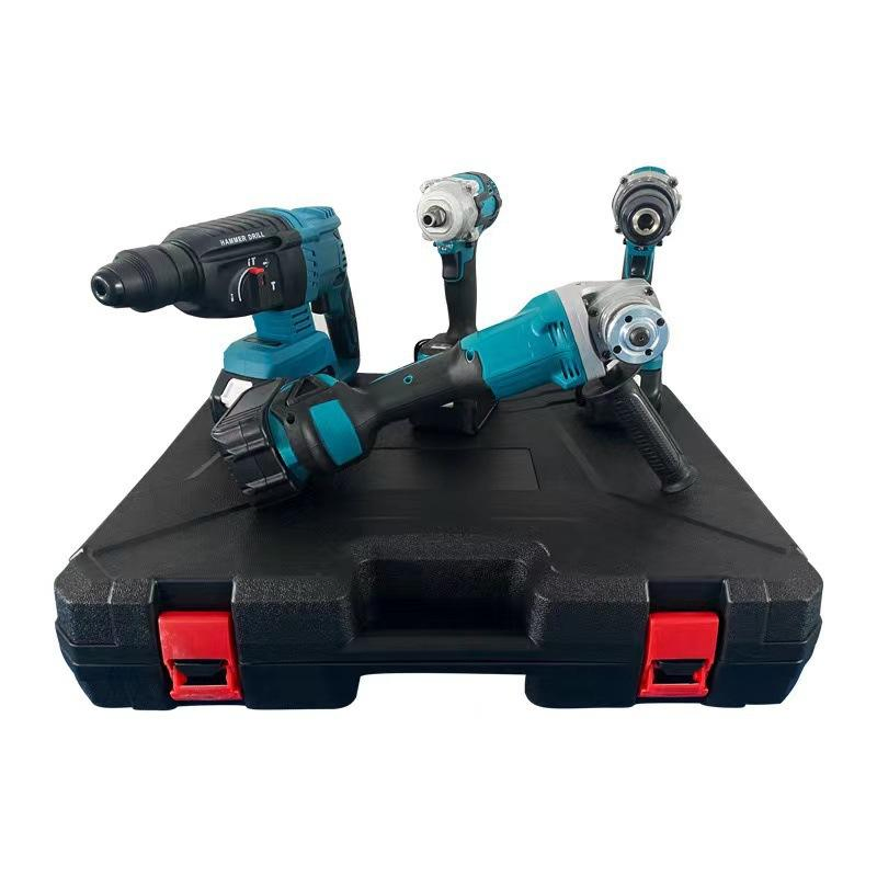 Power Electric Wrench Brushless Electric Drill Hammer Grinder Set