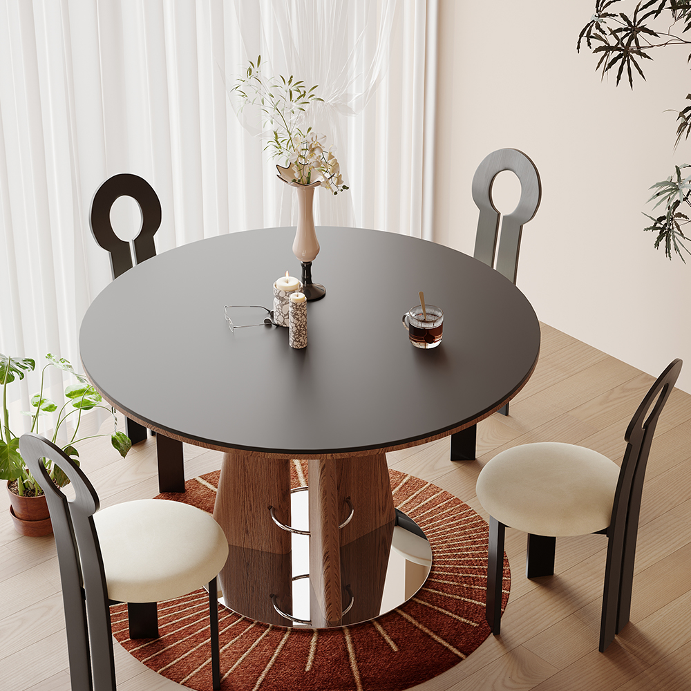 Обеденная группа круглый стол 6 стульев для кухни