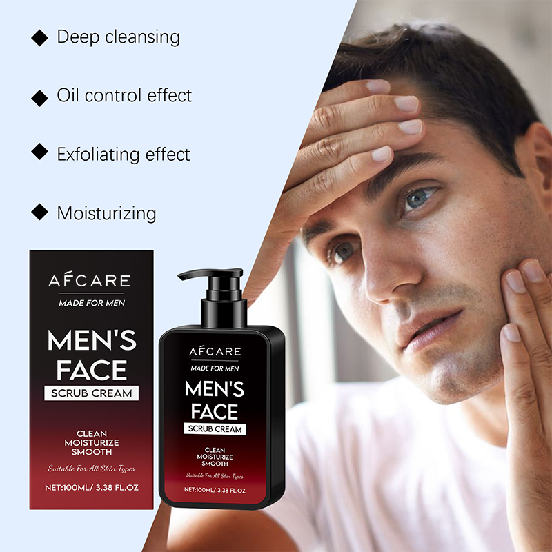 Custom Oil-Control Men Facial Scrub with Green Tea and Jojoba Oil