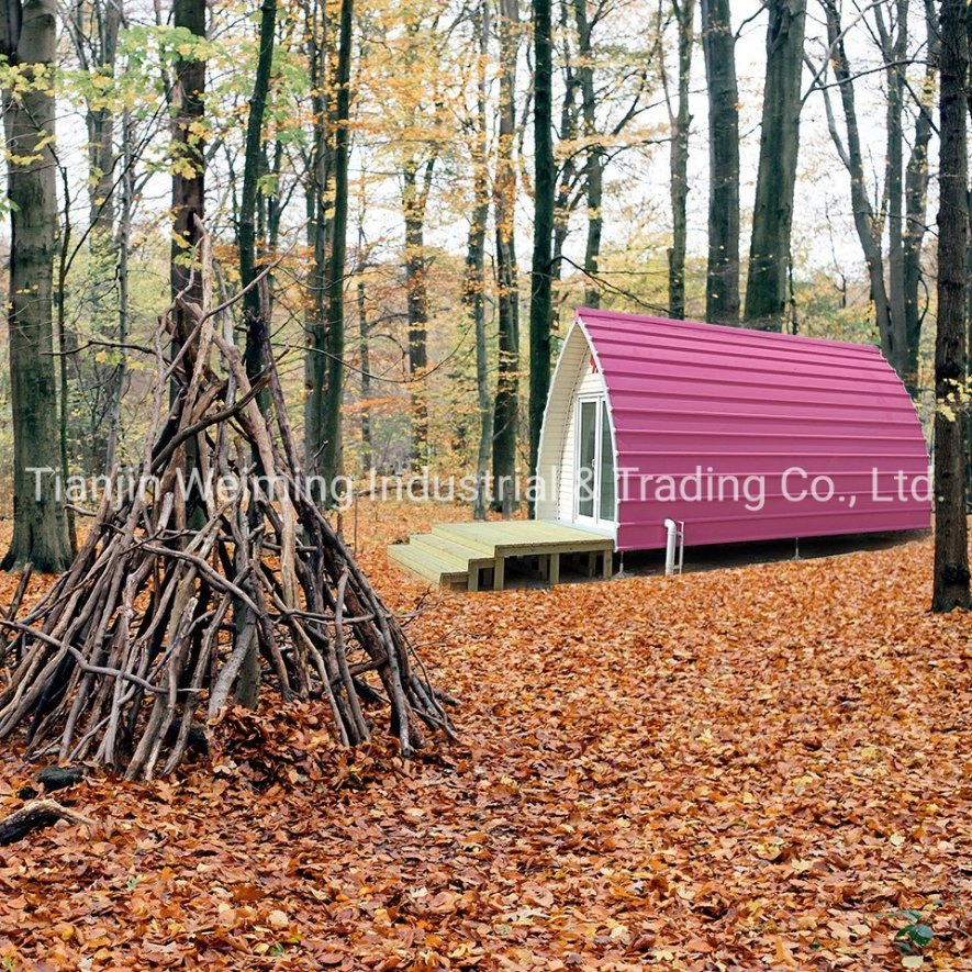 WMCP001 luxury modular prefabricated house steel camping pod tiny home for living