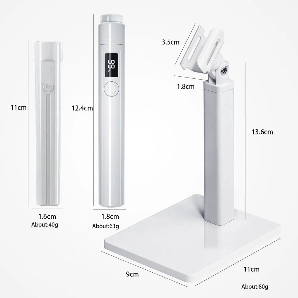 360 Rotatable Gel X Soft Gel Nail Tip Extension Curvy Flash Cure Small Cordless Rechargeable Mini UV LED Nail Lamp