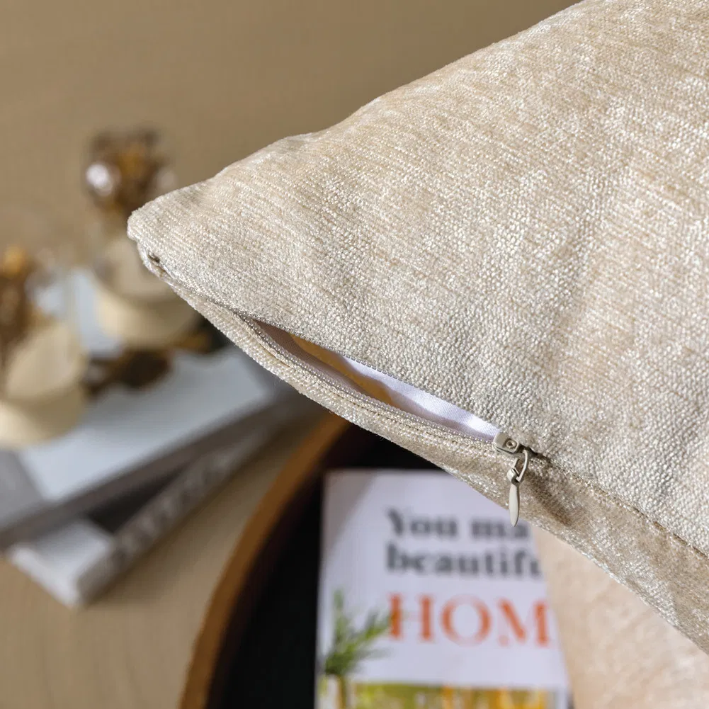Pillow Covers 18X18 Inch Set of 2 Luxurious Chenille Throw Decorative Square Cushion Case for Couch Sofa Bed Living Room Decorations
