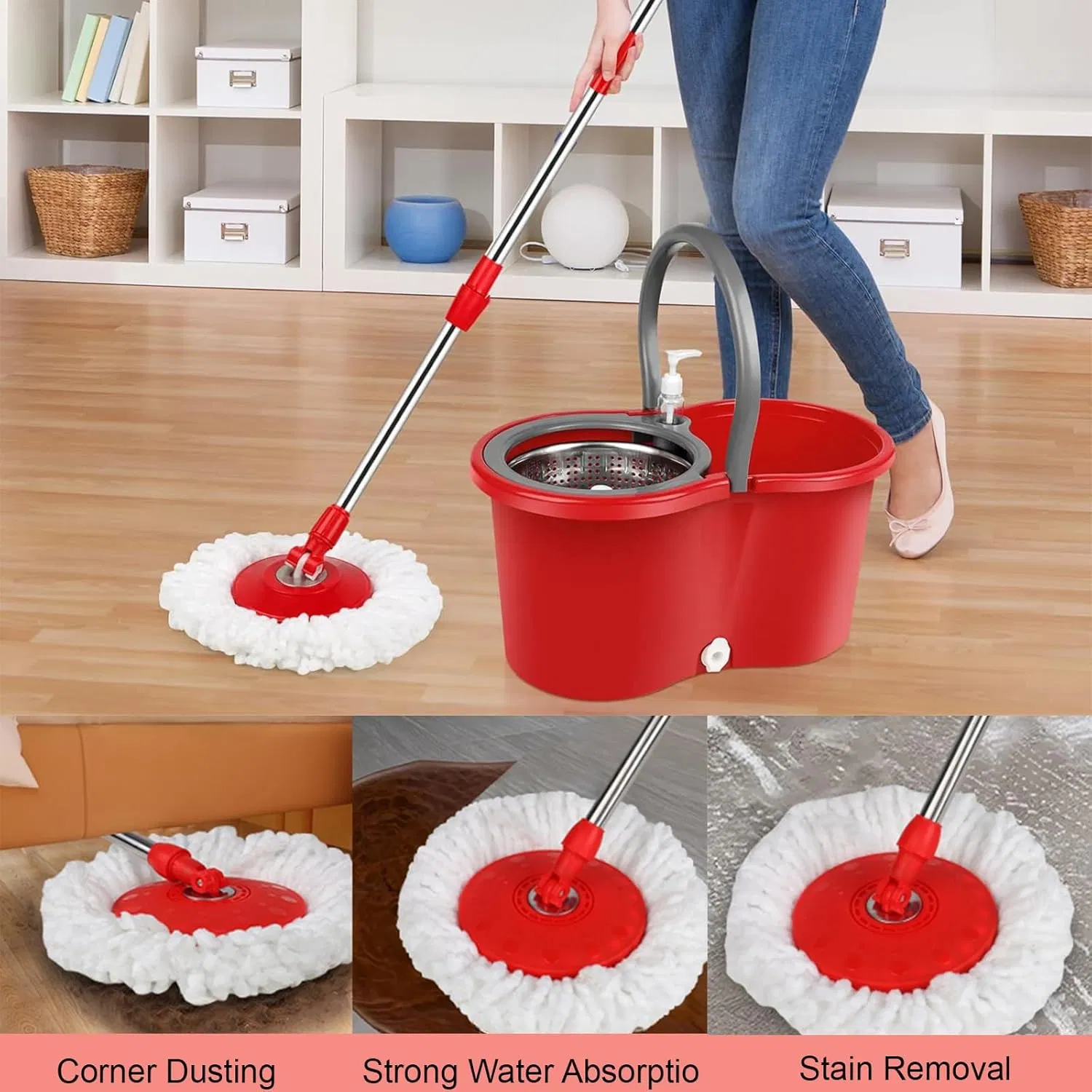 Ultimate Microfiber Spin Mop System for Deep Floor Cleaning