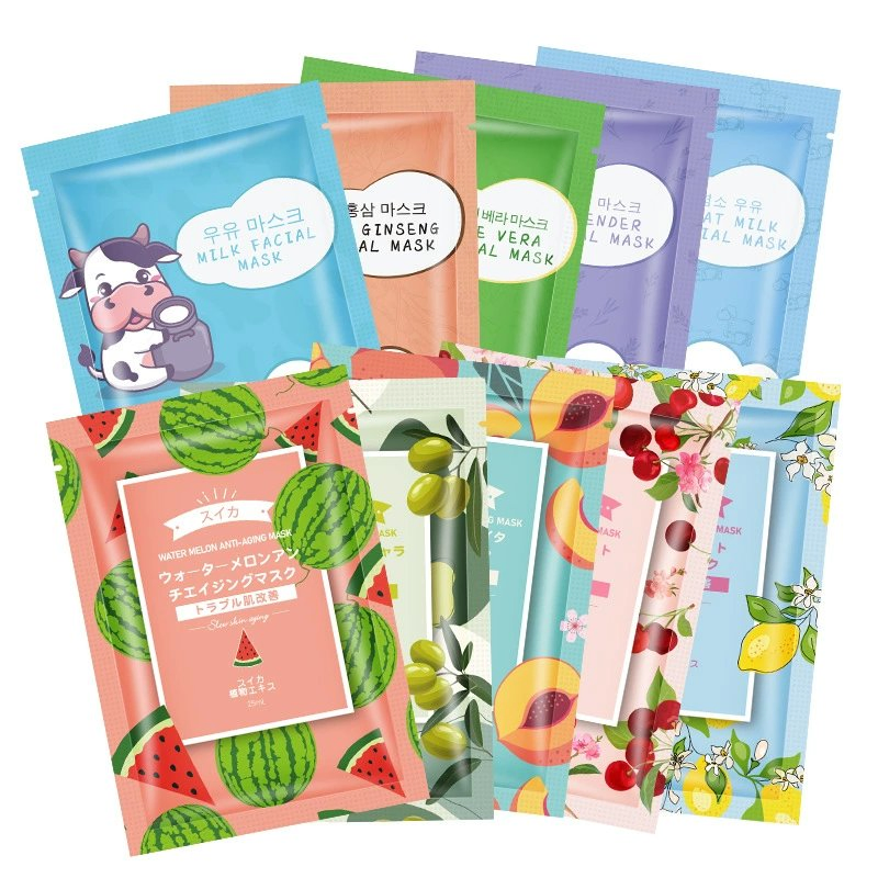 Beauty Fruit Face Masks Facial Mask Paper Sheet Korean Skin Care Moisturizing Aloe Vera Face Mask