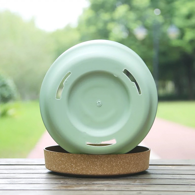 Горшки цветочные пластиковые черные с дренажными тарелками