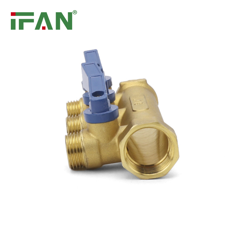 Ifan Professional Manufacture ISO15875 Floor Heating Manifold 3/4"-1" OEM Pex Pipe Manifold Yellow Brass Manifold Without Head