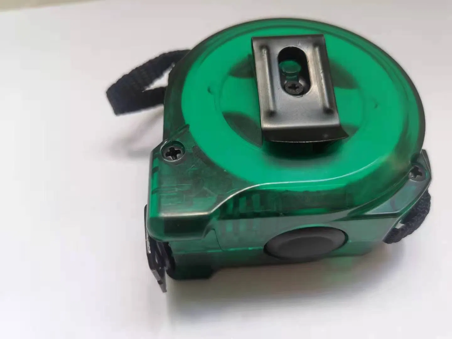 5m Color Transparent Steel Tape Measure with Nylon Coated Dual Blade and Magnetic Hook