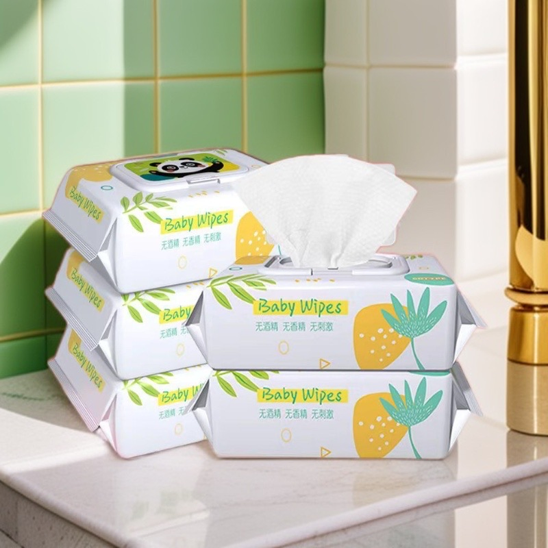 Bamboo Biogradable Soft Thick Skincare Non-Wavens Baby Wet Wipes Wet Tissues