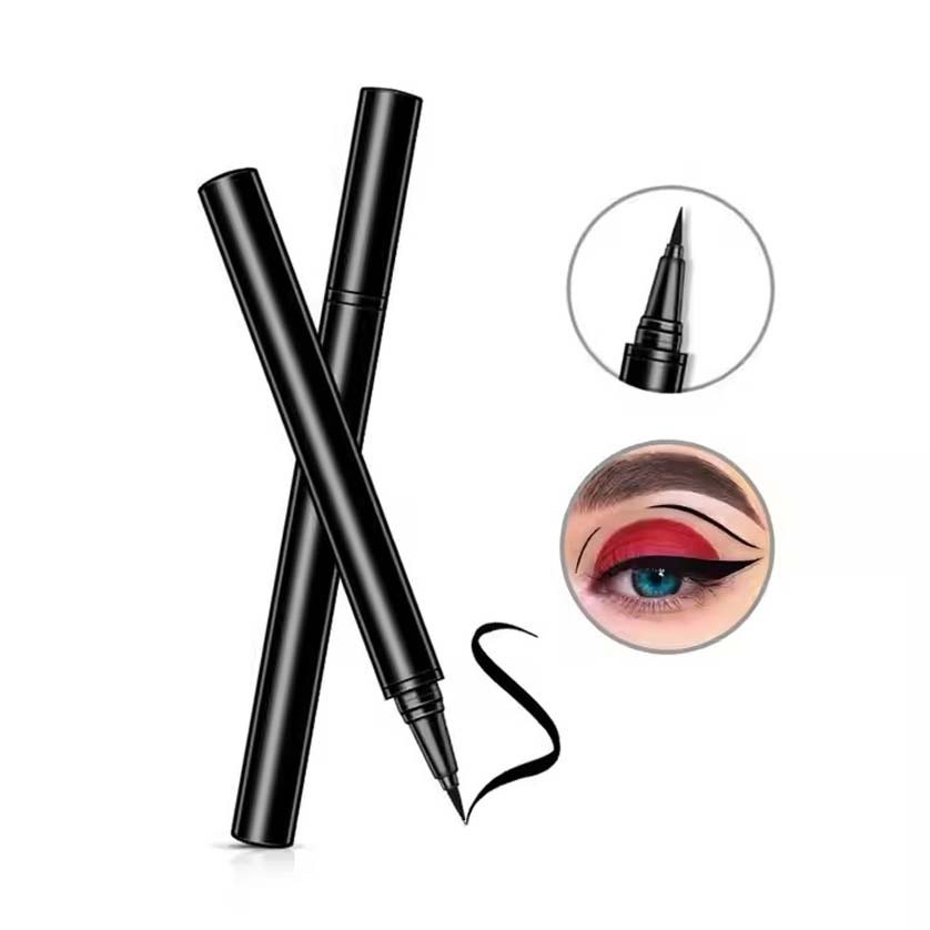 Wholesale Black Thin Tip Eye Liner Pencil Vegan Waterproof Liquid Eyeliner Private Label