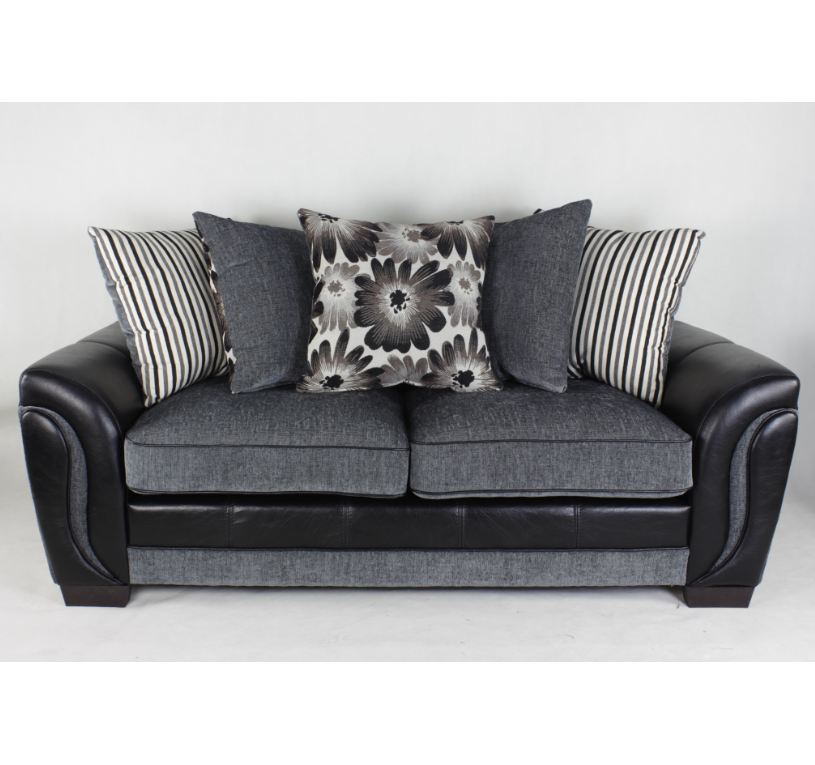 Диван секционный комбинированный ткань кожа американский стиль