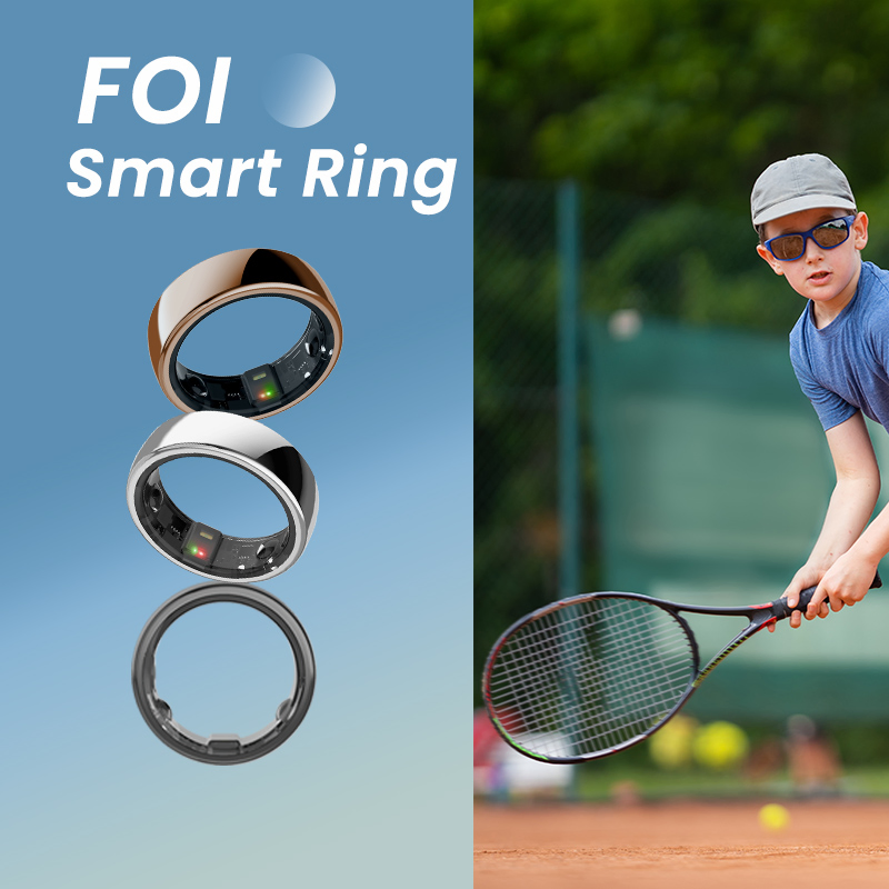 Waterproof Bluetooth Titanium Blood Pressure Sleep Health Fitness Tracker NFC Tasbih Smart Rings for Men with Charging Case