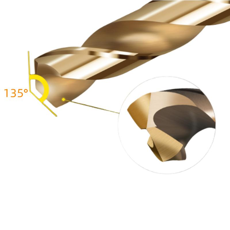 DIN338 Standard HSS M2 Black& Gold Fully Ground Straight Shank Drill Bit