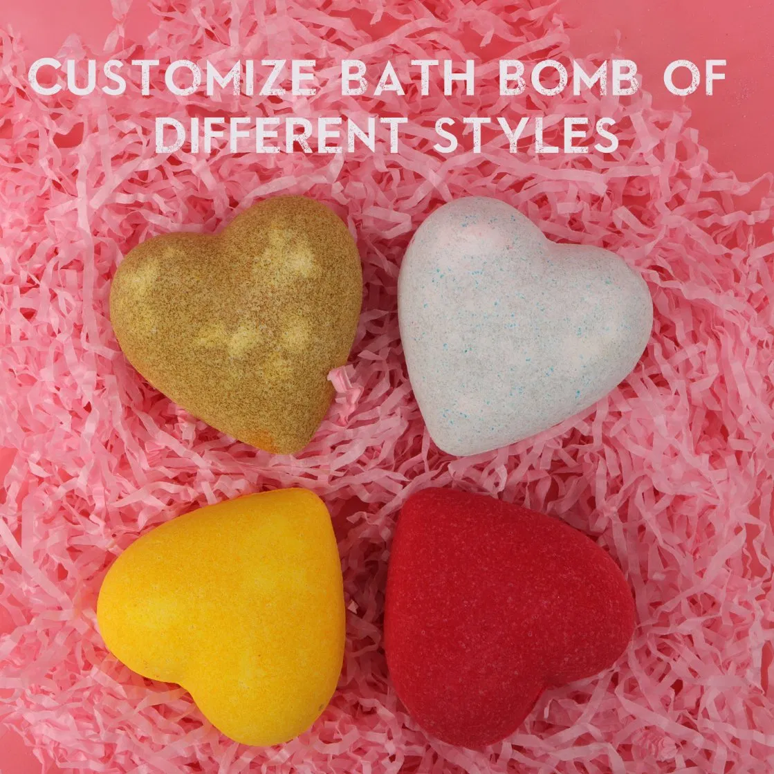 Organic Heart-Shaped Bath Bombs with Essential Oils for Soothing