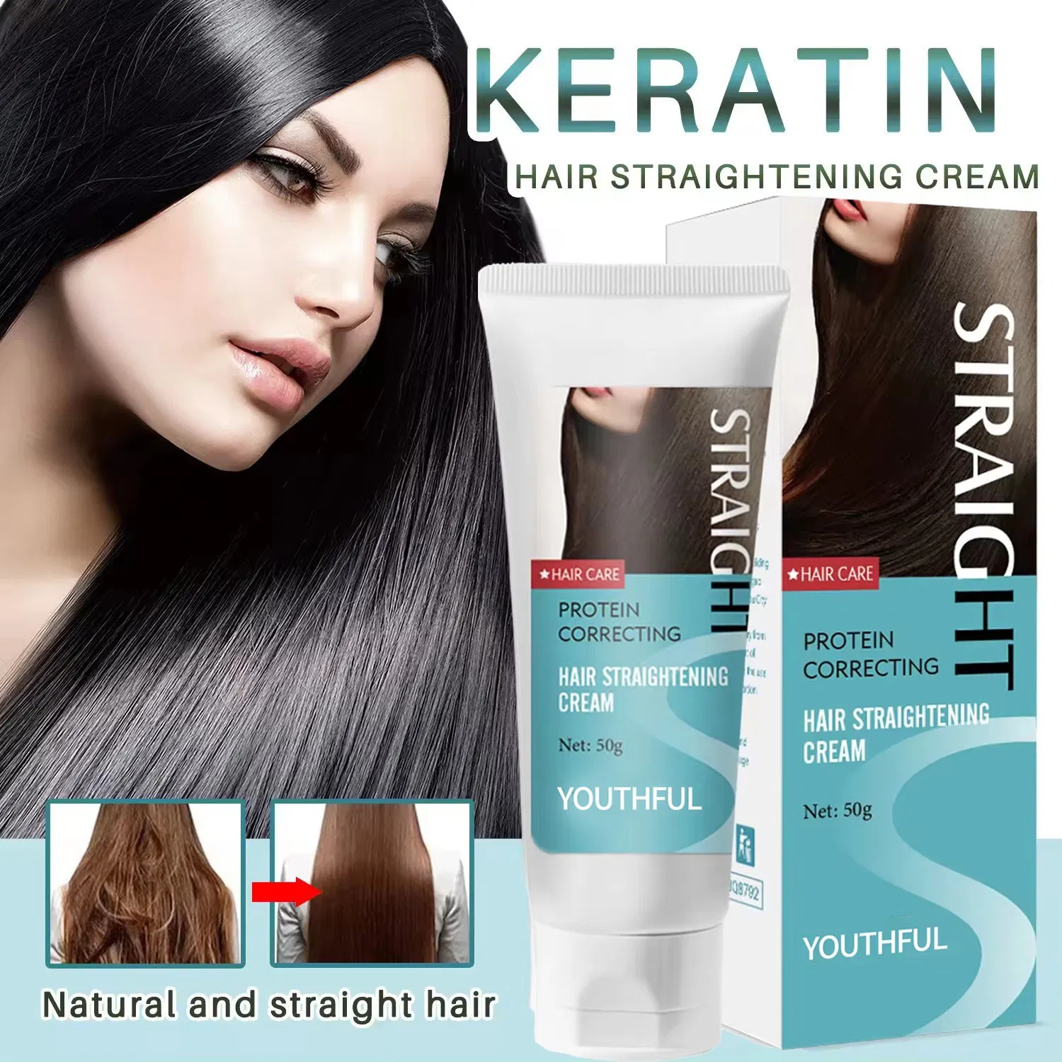 Keratin Protein Hair Treatment Long-Lasting Hair Straightening Cream