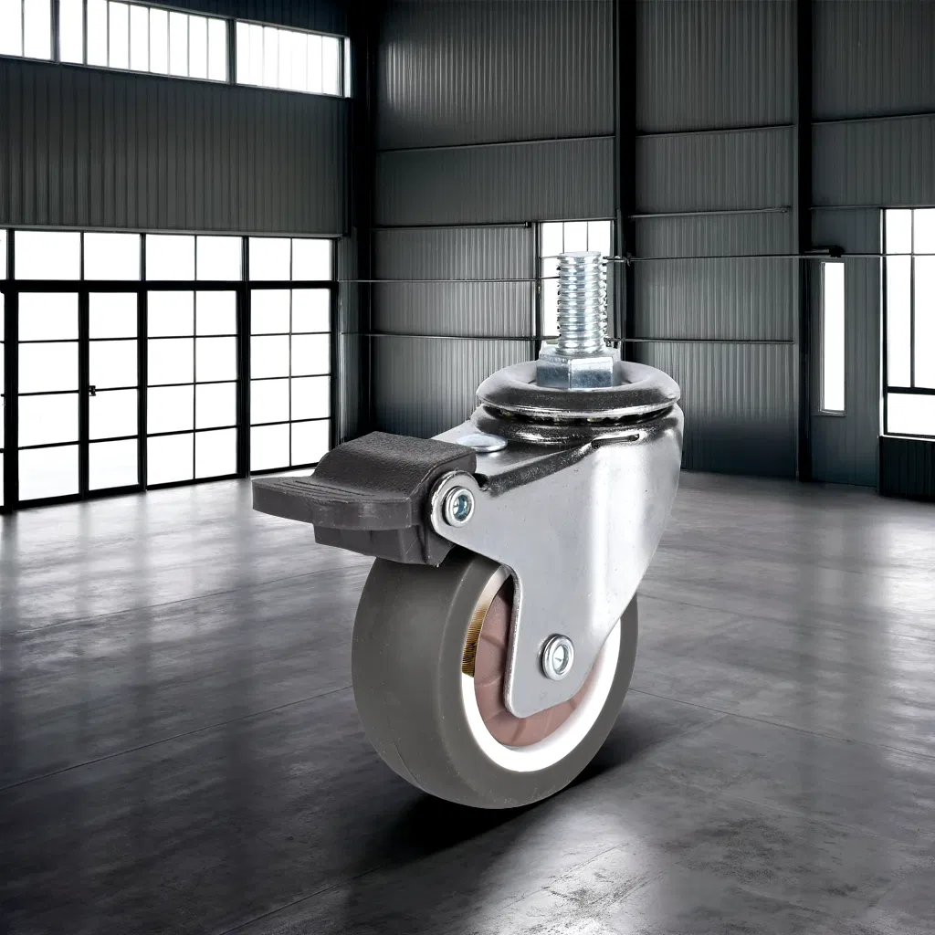 Premium TPR Caster Wheels with Threaded Stem for Smooth Mobility