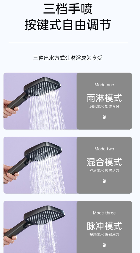 2024 Newly Designed Bathroom Constant Temperature Shower Faucet Luxurious Piano Key Shower Faucet