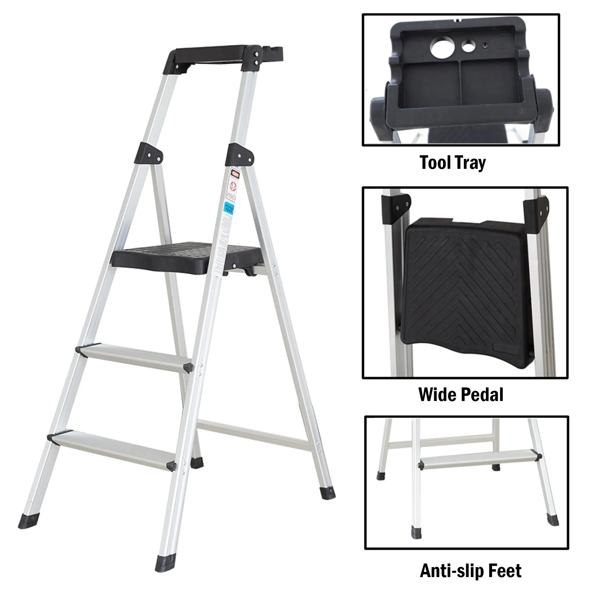 China Factory Multipurpose Aluminum Ladder Straight Telescopic Ladder