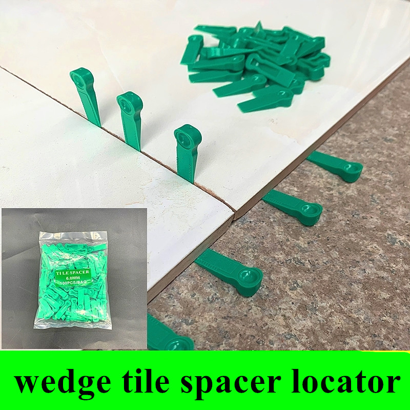 100PCS Reusable Wedge Tile Spacers 2mm Gap Gasket Carrelage Wall Leveler Locator Laying Flat Ceramic Floor Tiling Leveling System