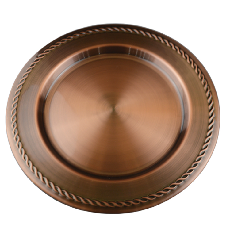 Best Quality Free Sample Stainless Steel 304ss 201ss Gold Wedding Charger Plates